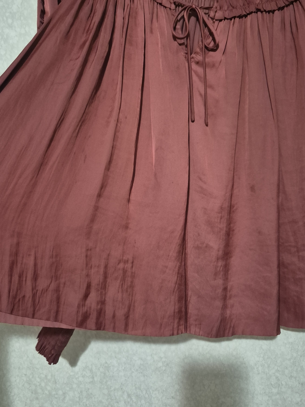Ulla Johnson Women's Ruffle-Trim Long Sleeve Blouse - Desert Rose In Red-Size:4 - Picture 5 of 12